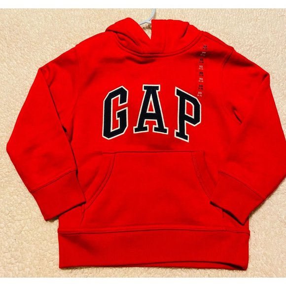 GAP Other - NWT Boys GAP Embroidered Red Hooded Sweatshirt Siz